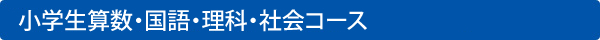 小学生算数・国語・理科・社会コース